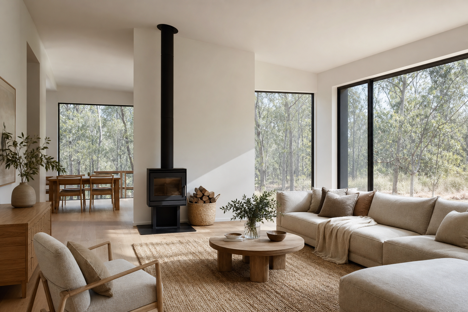 Scandinavian Acreage Retreat Interior Space Planning