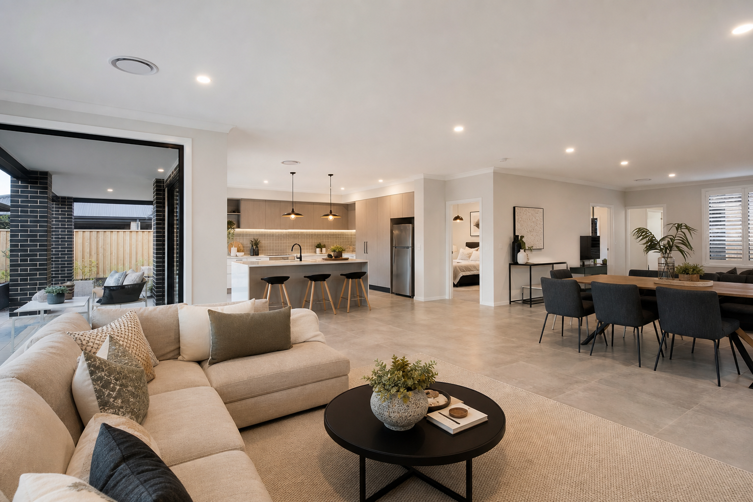 Dual Occupancy Suburban Residence Interior Space Planning